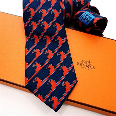 hermes silk ties with horsee|authentic hermes ties.